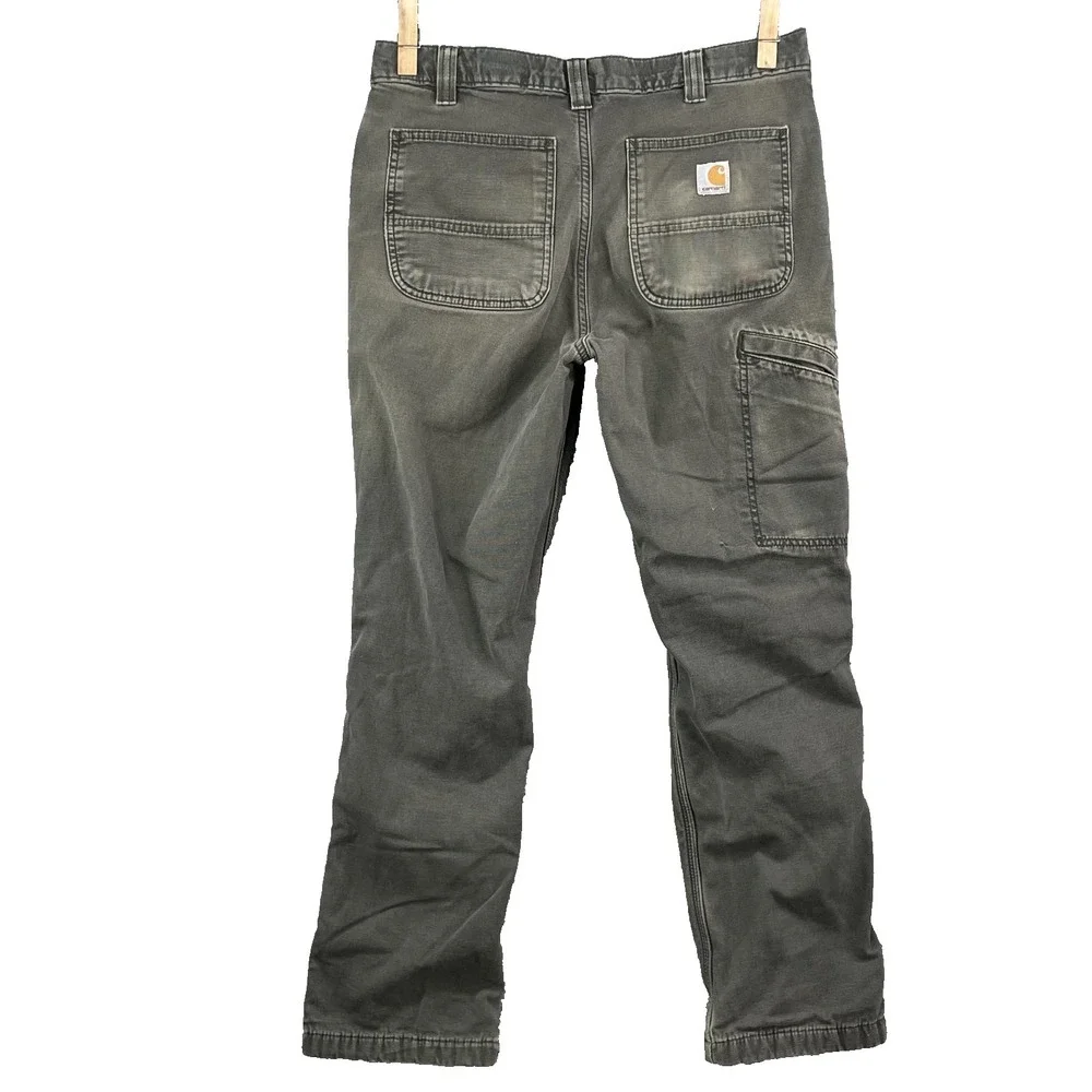 Carhartt Knit Lined Pant Men's 32x28* Carpenter Rugged Flex Logger Workwear Camp
